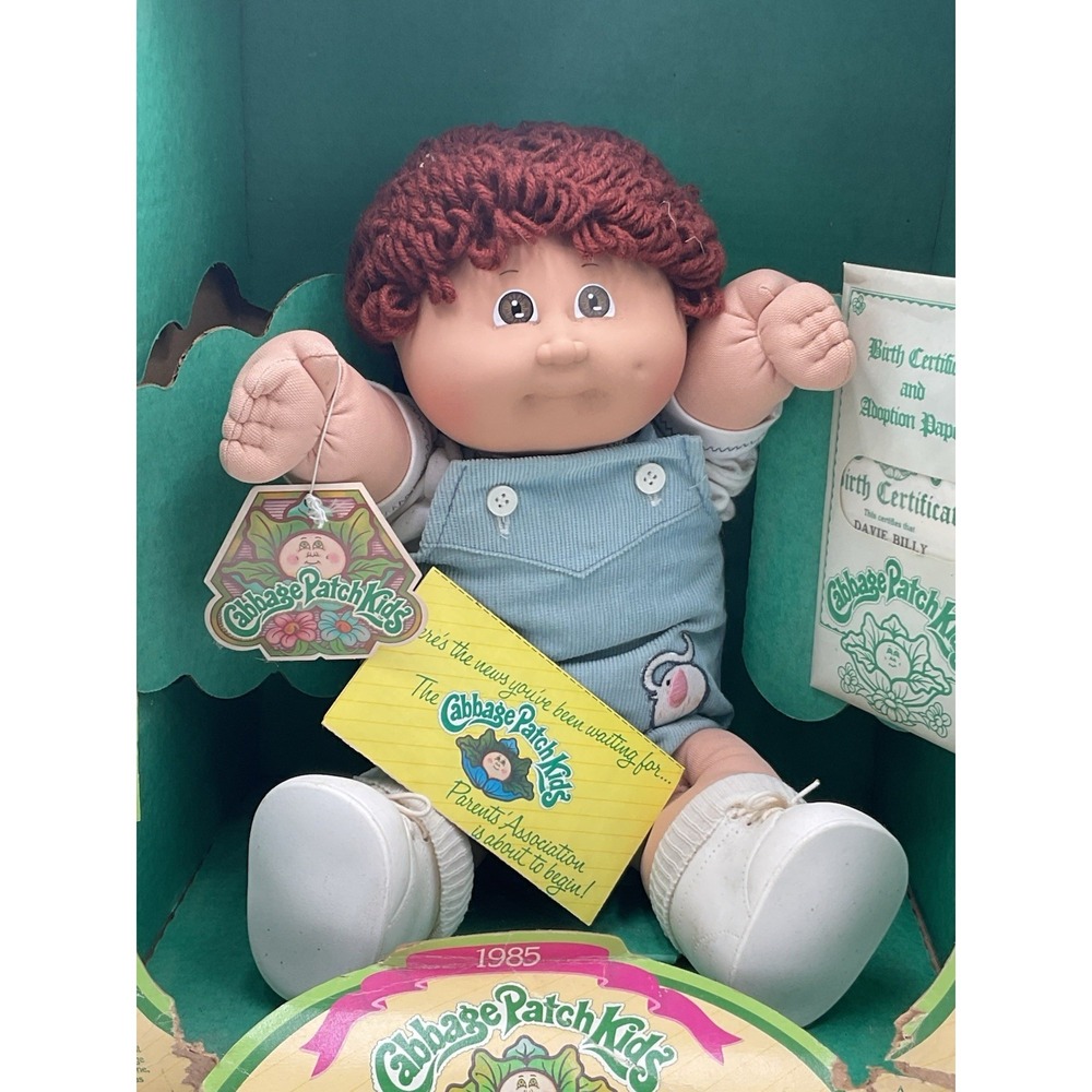Vintage 1985 Coleco Cabbage Patch Kids In Box W/Certificate Boy, Davie Billy - Picture 3 of 11